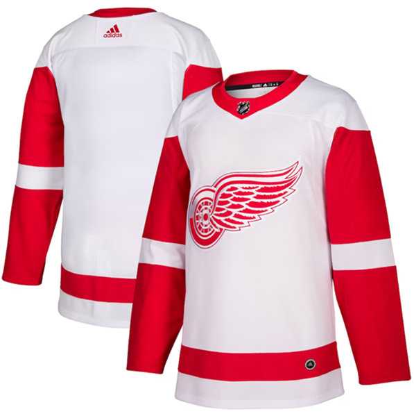 Men%27s Detroit Red Wings Blank White Stitched Jersey Dzhi->detroit red wings->NHL Jersey